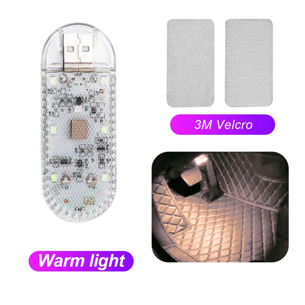 1pc Car LED Light Interior Lighting Atmosphere Lamp for Armrest Box Trunk Switch Touc alternate view