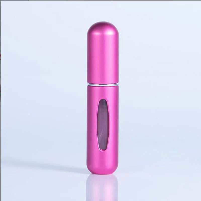 Round-Head Perfume Refill Bottle 5ml, Bottom-Fillable, Mini Press Spray, Travel Por additional angle