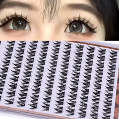 Glue-free Thick Natural Curling Self-adhesive False Eyelashes with W-shaped Design fo alternate view