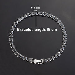 4mm Micro-inlaid Zircon Tennis Bracelet for Women 2025 New Men Bracelet Homme Jewelry close-up view