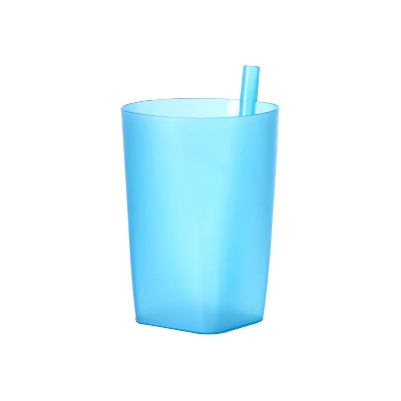 1pcs Kids Sip Cup With Built In Straw Milk Cup Home Colors Sippy Cup Mug Drink Stra additional angle