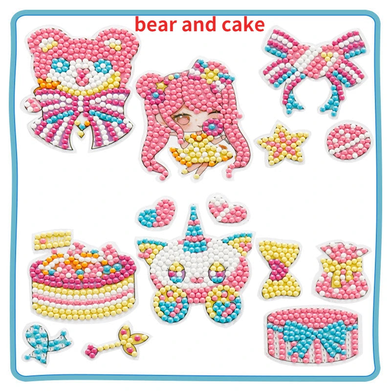 Child Diamond DIY Painting Sticker Set Toys Colorful Cartoon Sticker Handmade Arts Cr alternate view