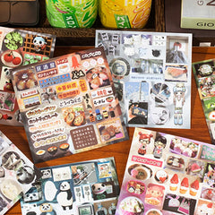 Mr Paper 30/60pcs Happiness Notebook Series Square Cut Film Sticker Book | Japan Kore alternate view