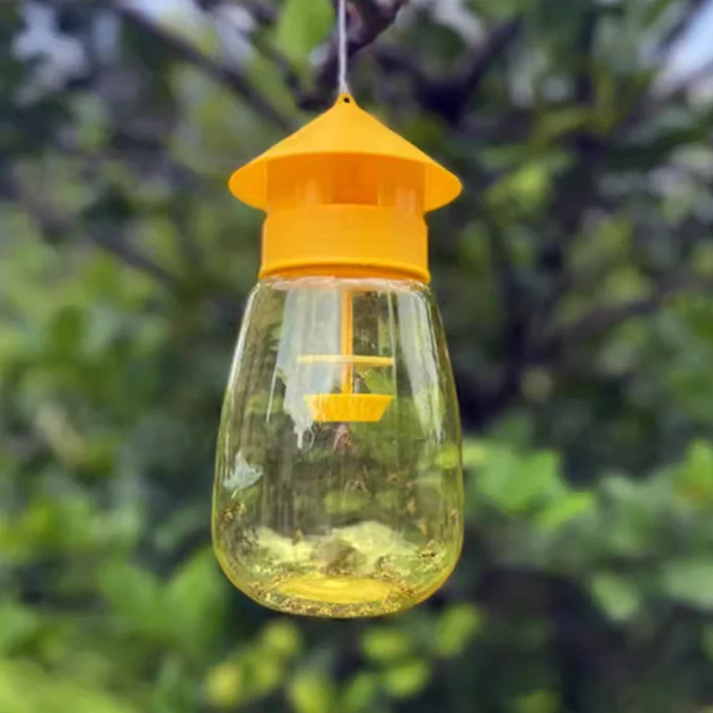 Fruit Fly Trap Killer | Yellow Plastic Drosophila Trap for Orchard and Garden Pest Co lifestyle view