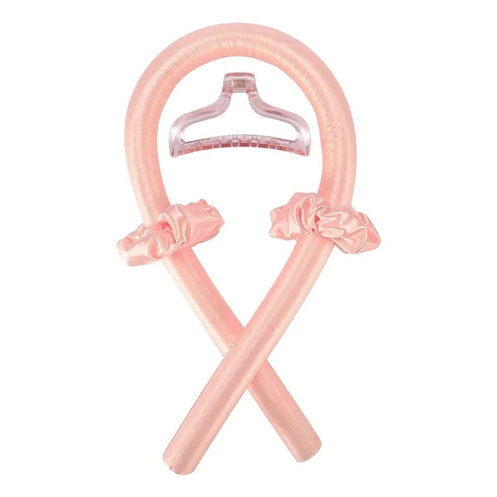 Heatless Curling Rod Headband No Heat Silk Curls Ribbon Hair Rollers Sleeping Soft additional angle