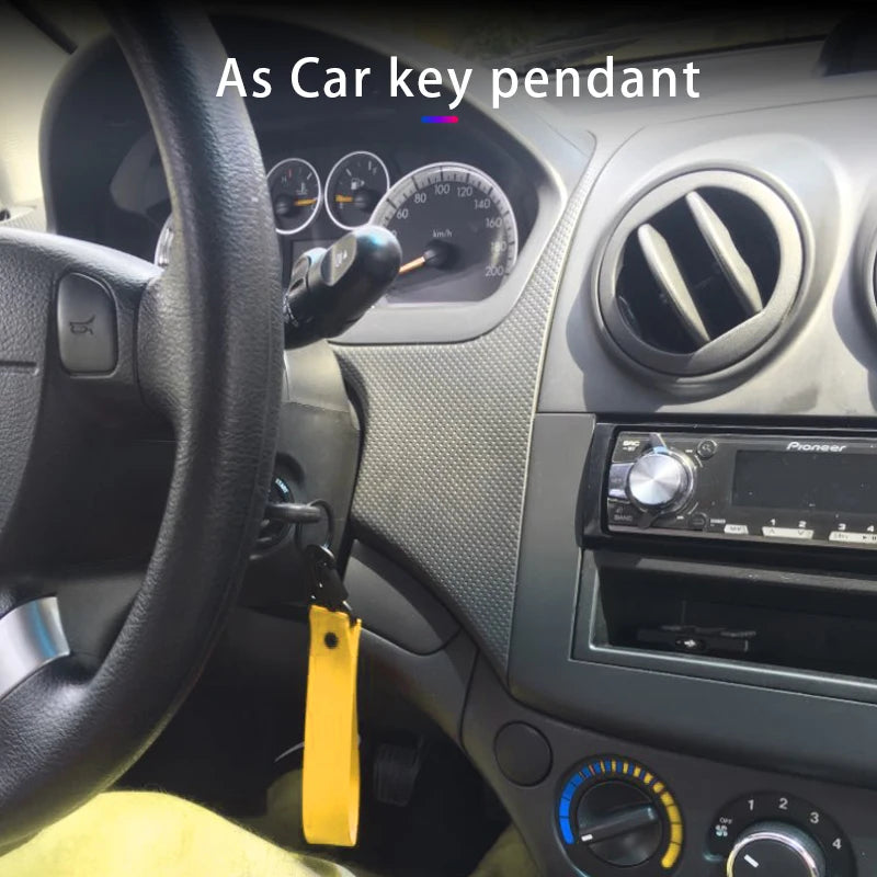 Nylon Key Strap Embroidery Lanyard | JDM Racing Car Keychain detail view