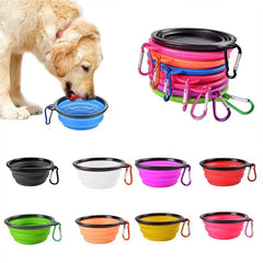 Collapsible Pet Silicone Dog Bowl | Portable Travel Food and Water Bowl with Carabine alternate view