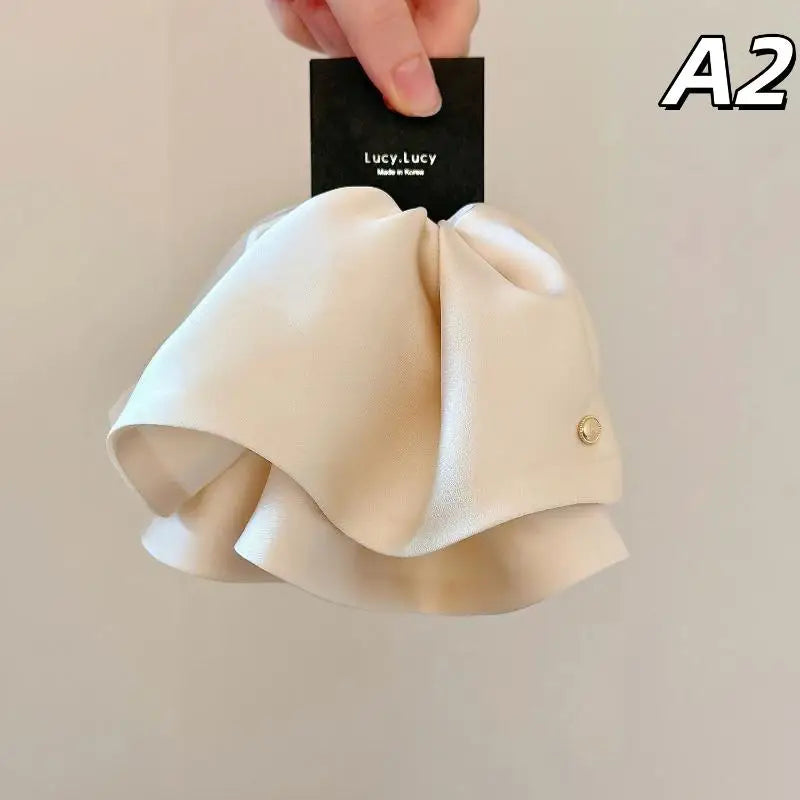 [E] Bow Hair Claw Clip Solid Color Black White Hair Shark Grab Clip Hair Style Tools Hair Accessories For Women Girl