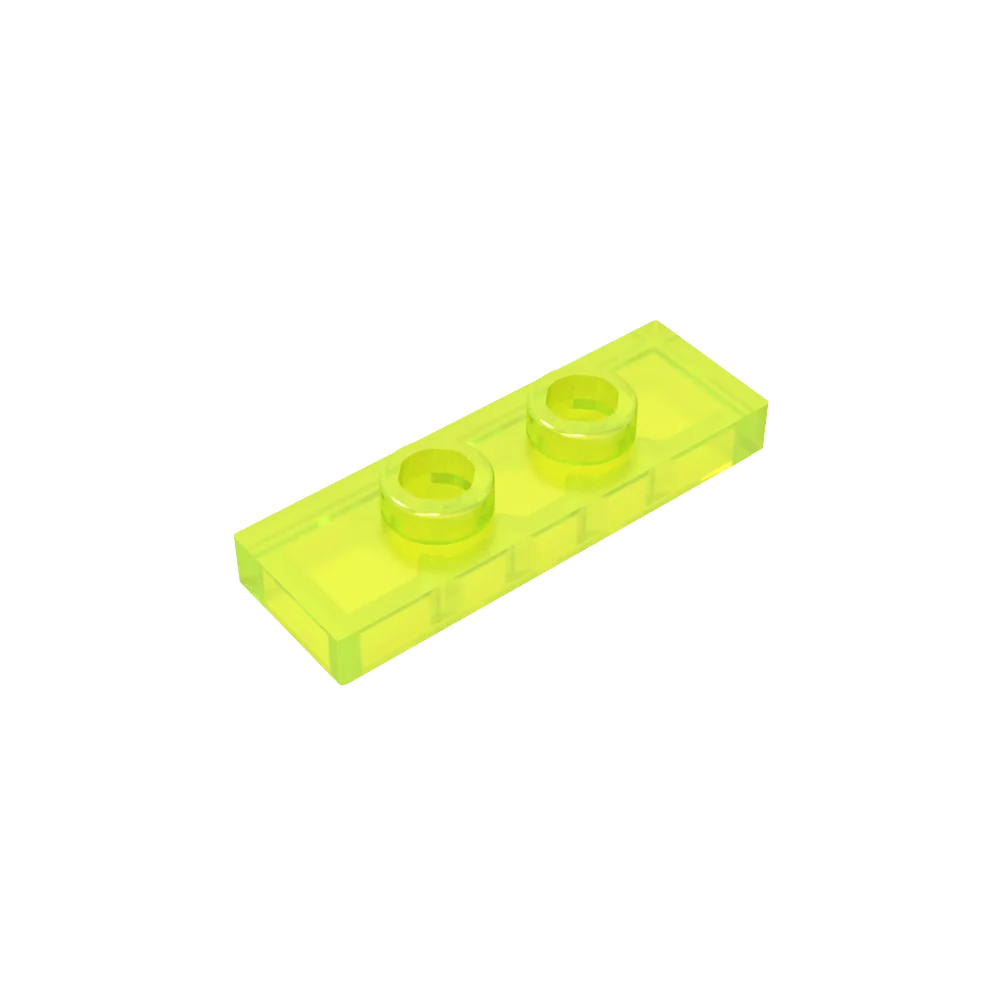 Gobricks GDS-1504 Plate, Modified 1 x 3 with 2 Studs (Double Jumper) | Compatible Buildi detail view