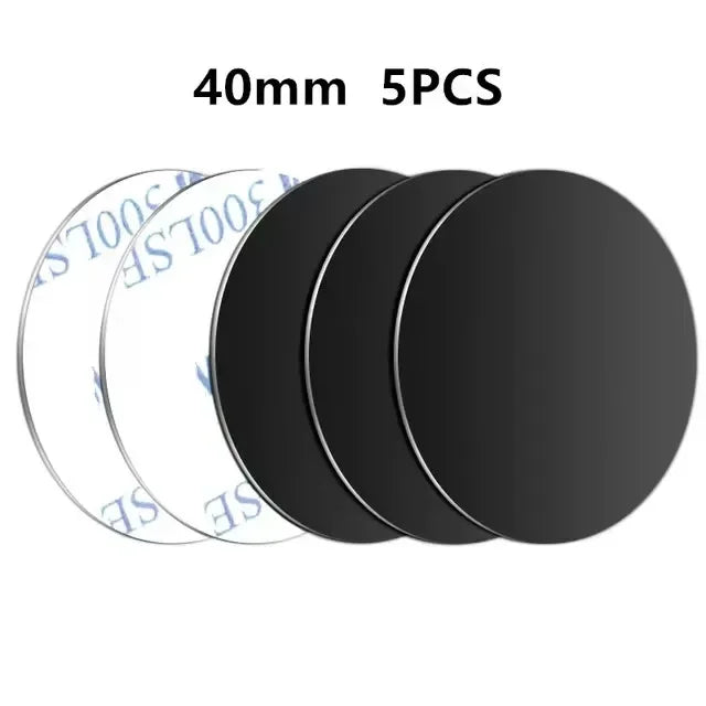 5/10pcs Magnetic Metal Plate Disk Car Phone Holder Stickers Magnetic Patch Sticker for close-up view