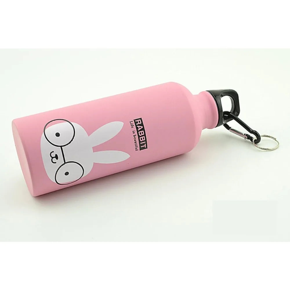 1pc Cute Panda Insulated Kids Sport Water Bottle Drinks Vacuum Stainless Steel Thermos close-up view