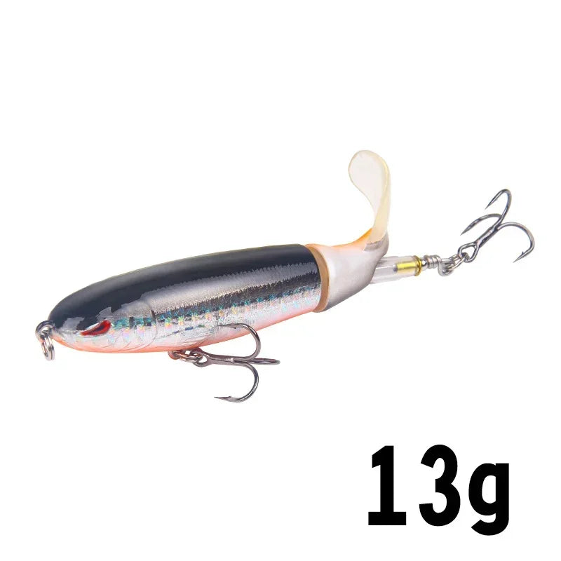 1 Pcs 10cm/14cm Topwater Fishing Lure Whopper Popper Artificial Bait Hard Plopper Soft close-up view