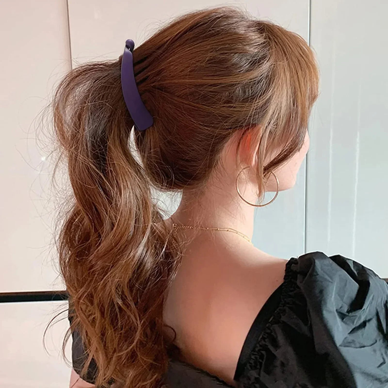 Solid Color Frosted Banana Clip Fashion Banana Ponytail Holder Korean Style Hair Clip Hairpins Barrettes Women Hair Accessories