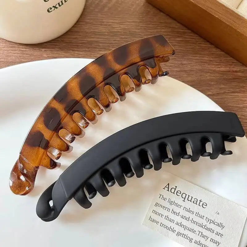 Tortoiseshell Banana Hair Clip Fish Shaped Hairpin