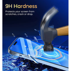 NNBILI 3pc Ultra HD Tempered Glass Screen Protector | Full Coverage with Auto-Alignmen close-up view