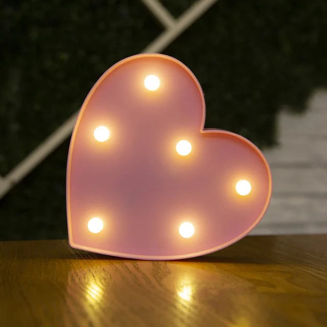 16cm Letter LED Night Light | Alphabet Luminous Decorative Lamp for Party lifestyle view