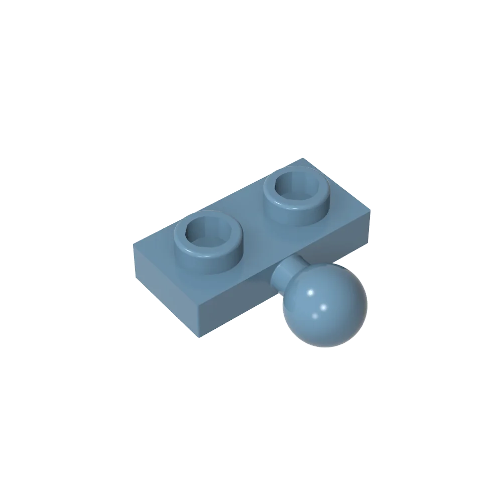 Plate, Modified 1 x 2 with Tow Ball on Side | Gobricks Building Block lifestyle view