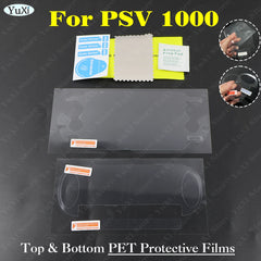 1set Clear Crystal Protective Case For PS Vita 1000 Top Bottom PET Protection Films Tran detail view
