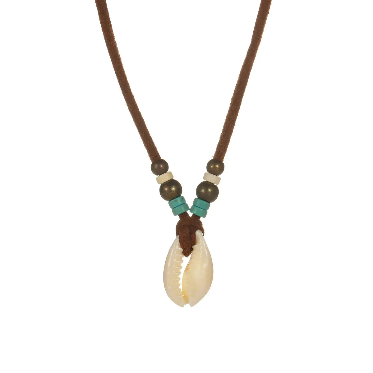 Simulation Shell Pendant Clavicle Necklaces For Women Waterproof Brown Rope Chain Sho lifestyle view
