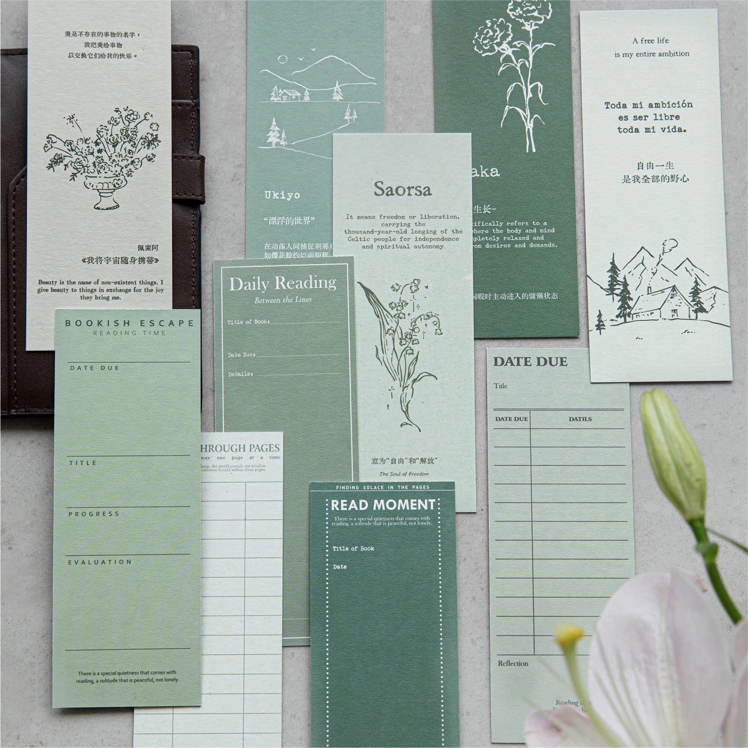 Journal GO 5pcs Ins Style Vintage Bookmark Creative Notes Book Mark for Students Scho lifestyle view