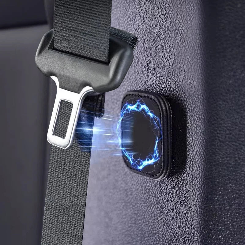 Magnetic Car Seat Belt Holder Clip Leather Seatbelt Limiter