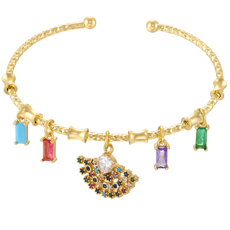 Candy Bracelet Ladies Golden Color Romantic Round Charm Bracelet Ladies Birthday Gift alternate view