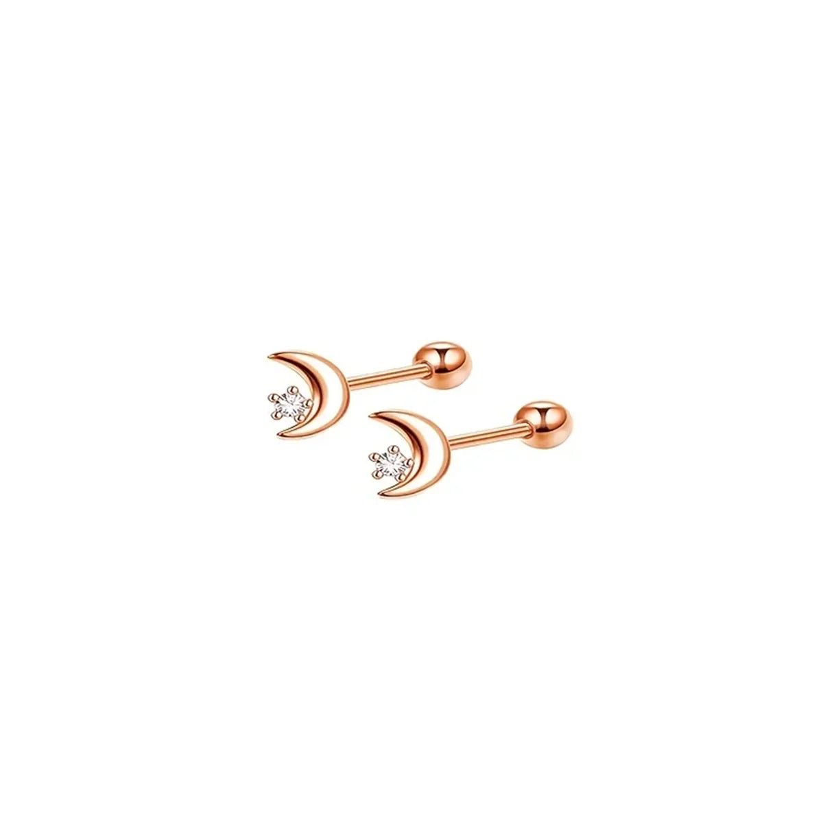 1/7Pairs Stainless Steel Unisex Cartilage Stud Earrings,Inlay Cubic Zirconia Hypoal additional angle