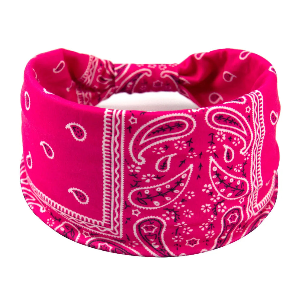 Bohemian Soft Twist Knotted Wide Edge Headband Women Sports Soft Yoga Turban Bandana alternate view
