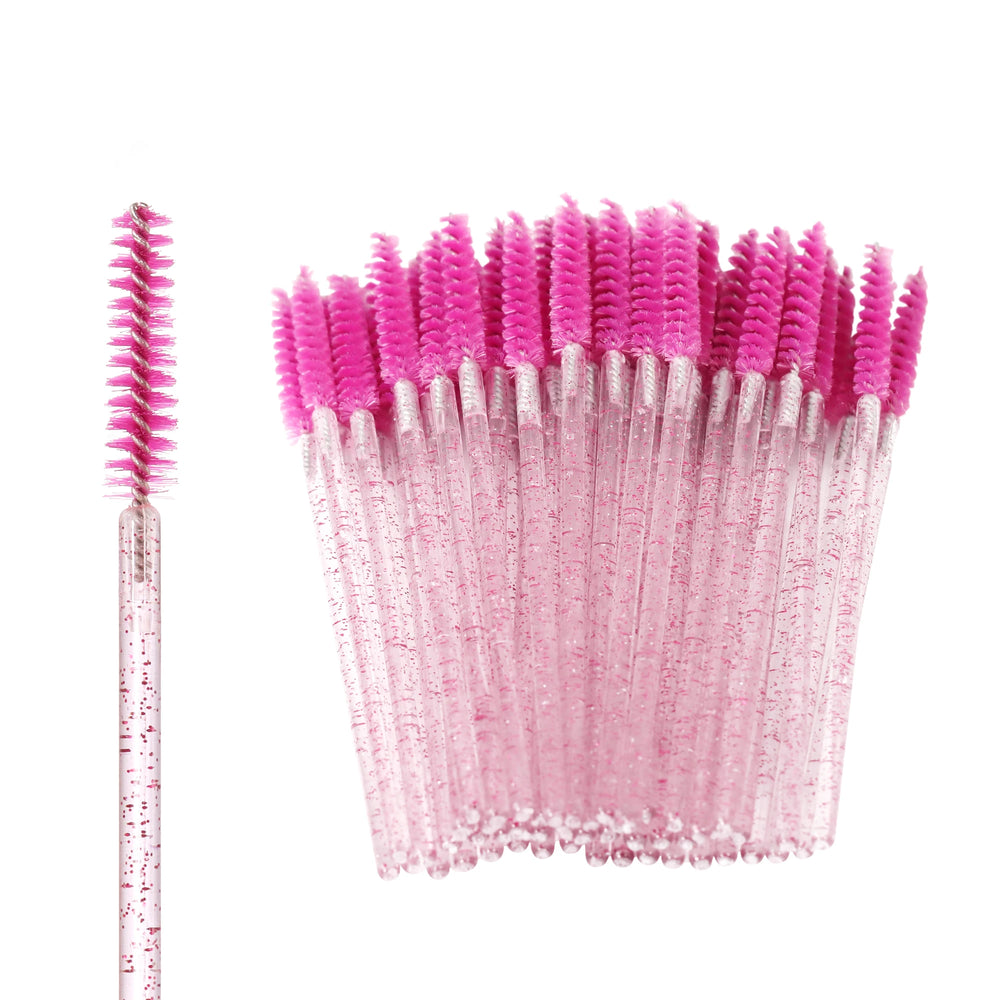 ANNAFRIS 50Pcs Eyelash Brush Soft Head Spiral Crystal Eyebrow Brush Lash Extension Br lifestyle view