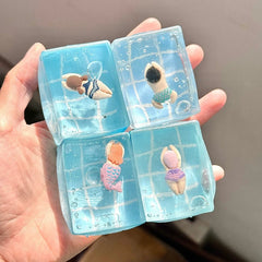 1pc Swimming Pool Squeeze Toys Maltose Stress Relief Slow Rebound Fidget Toy Mochi Sq alternate view
