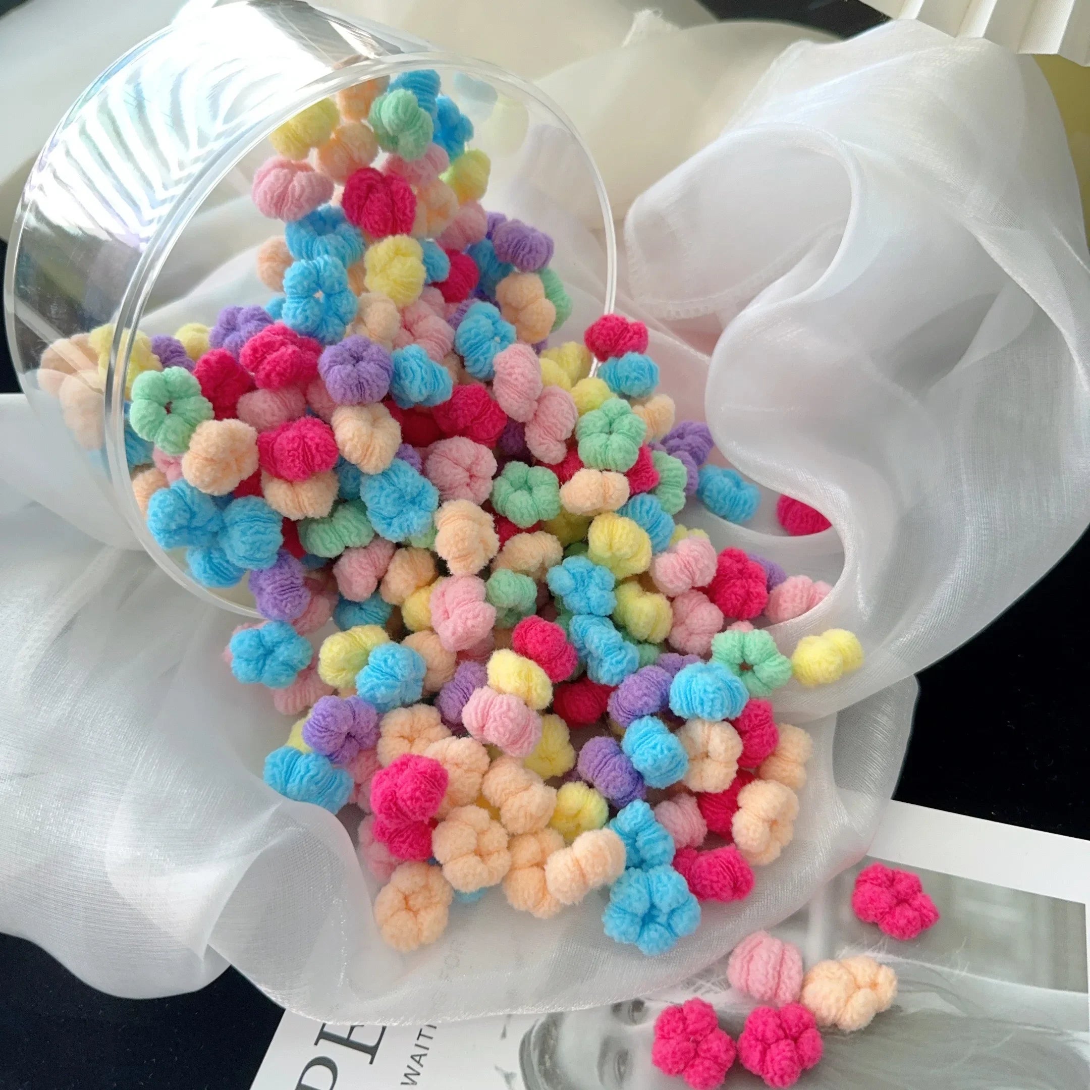 Scrunchie Rubber Band Kid Hair for Girls Ponytail Hold close-up view