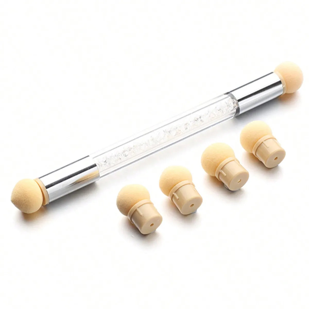 Double-ended Gradient Shading Pen Dotting Brush Head Sponge Rhinestone Handle Nail Ar alternate view