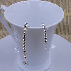 925 Sterling Silver 5MM Beads Bracelet For Women