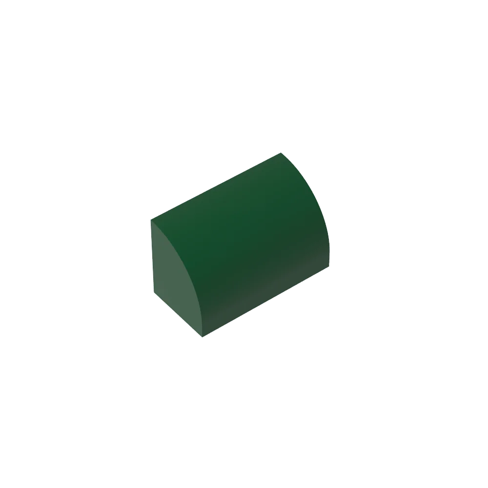 Gobricks GDS-M063 Gebogener Stein 1 x 2 x 1 ohne Noppen | Kompatibler Baustein