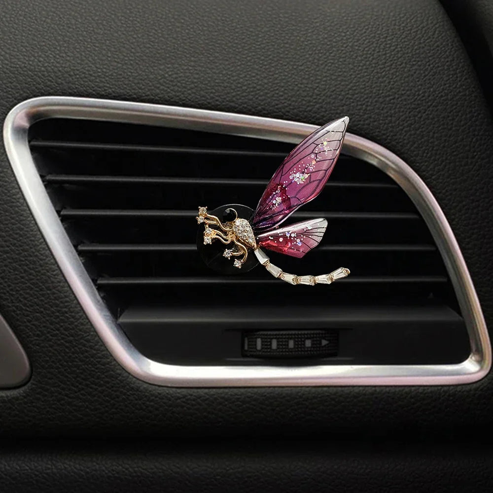 Butterfly Dragonfly Bee Car Perfume Clip Air Outlet Freshener close-up view