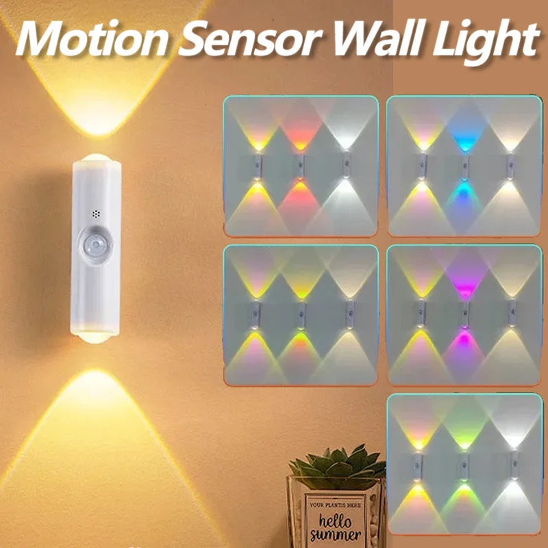Smart RGB Gradient Night Light | Magnetic Motion Sensor Rechargeable Wall Lamp alternate view