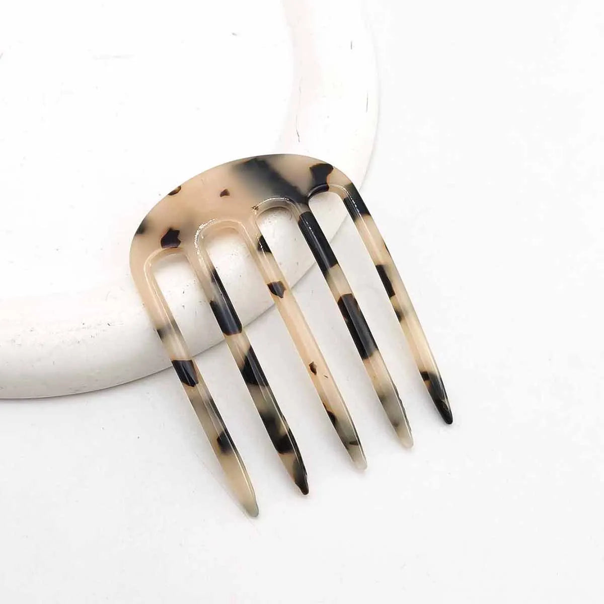 1/2/3 PCS Acetic Acid Hair Forks Five Teeth Hair Sticks U-Shape Hair Comb Bun Hairpin lifestyle view