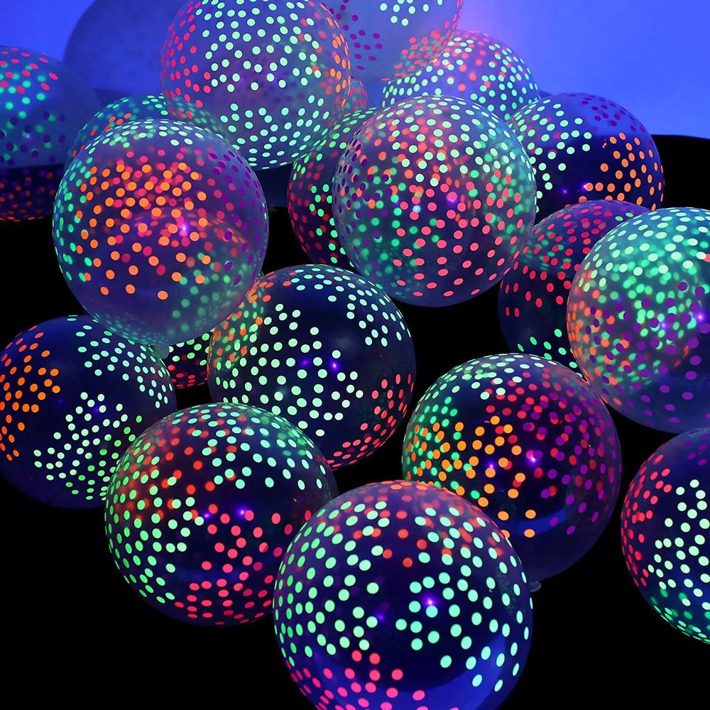 Glow Party Balloons 12 Inch Neon Latex Party Decor | 10 Pack additional angle