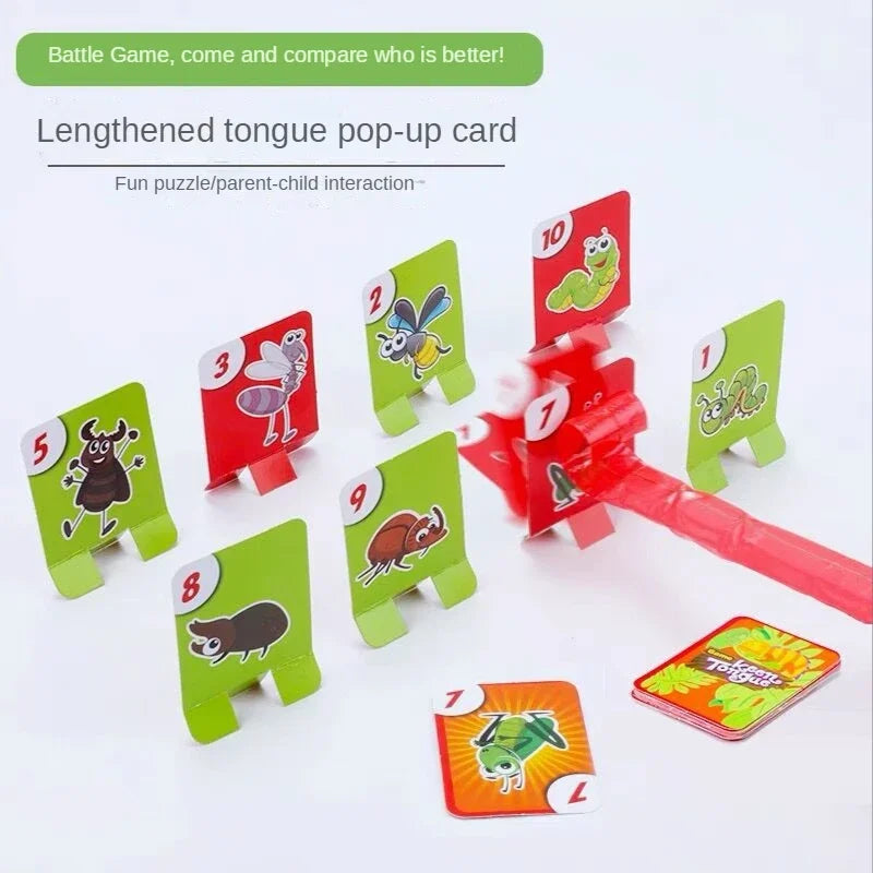 Funny Lizards Mask Toy Frog Tongue-Sticking TikTok Same Two-player Card Game Desktop Int detail view