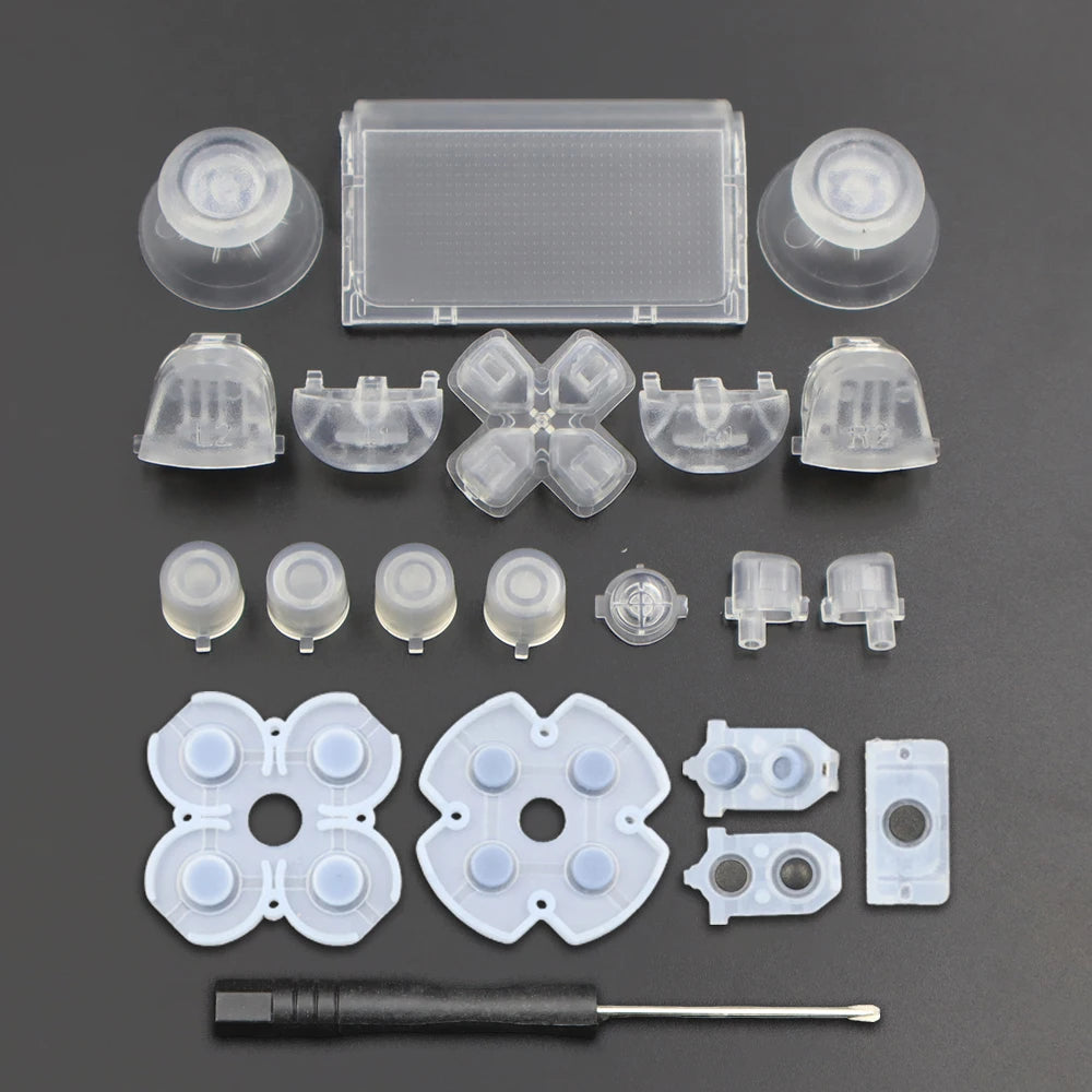 PS4 Controller Repair Kit | JDS/JDM-040 Button and Joystick Replacement Set close-up view