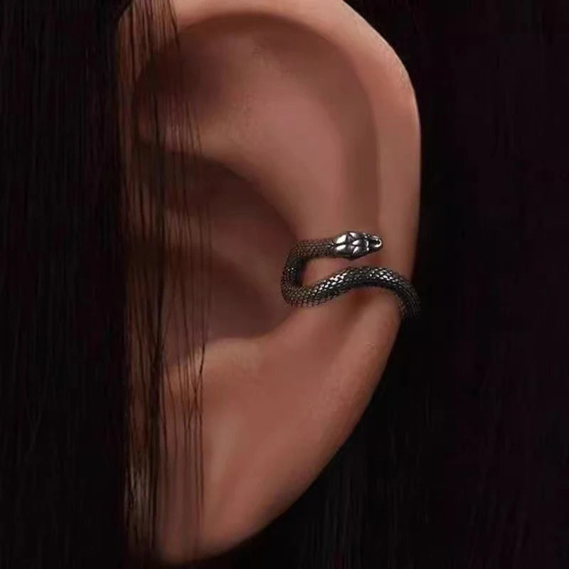 New In Vintage Copper Snake U-Shaped Ear Clip Earrings Ear No Piercing Earrings Wom additional angle