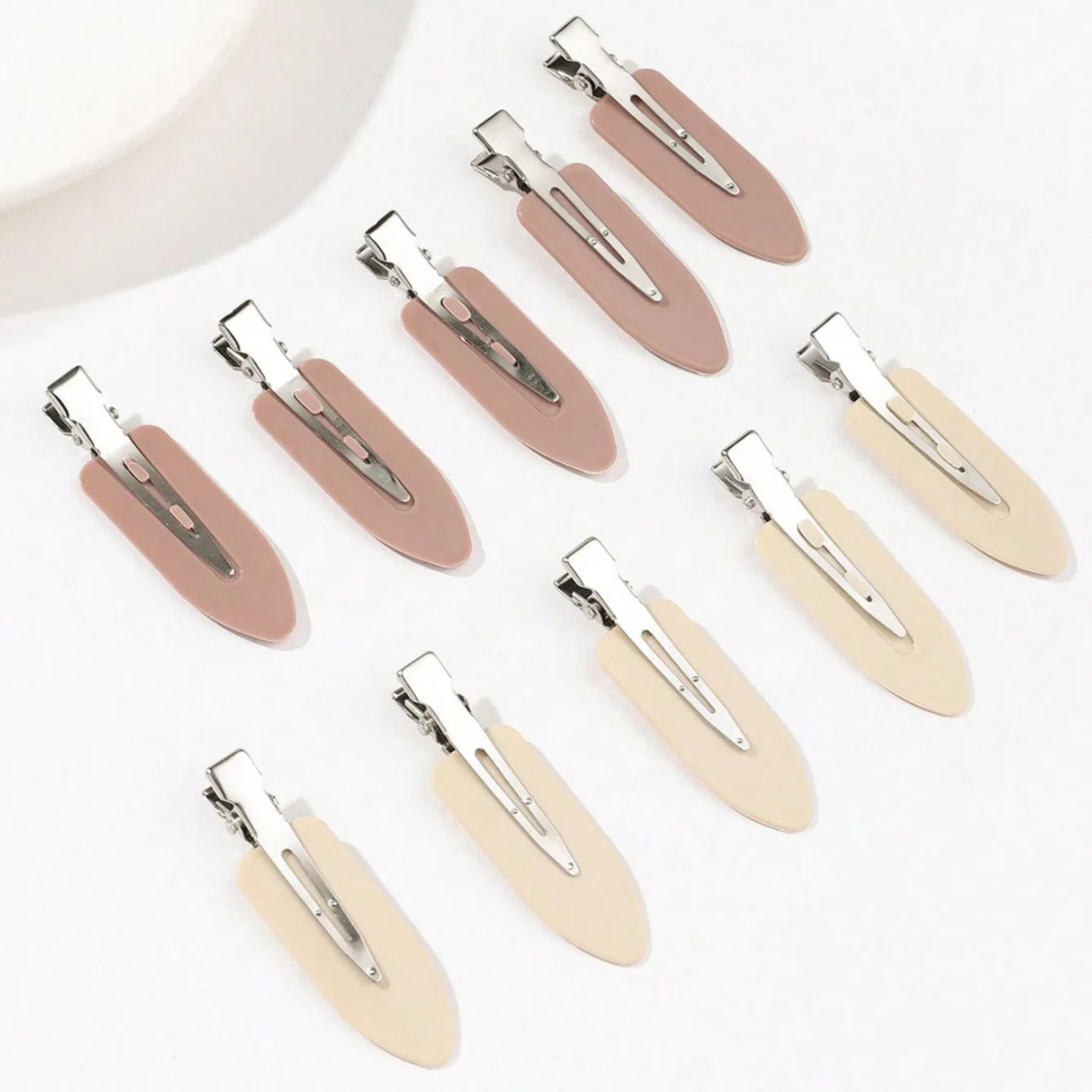 10pcs/set Bend Seamless Hair Clips Side Bangs Barrette Makeup Washing Face alternate view