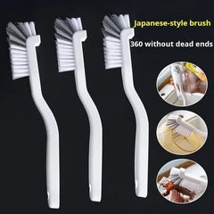 Japanese Sink & Motorcycle Cleaning Brush - Long Handle Elbow Design for Tail Holes & Crevices