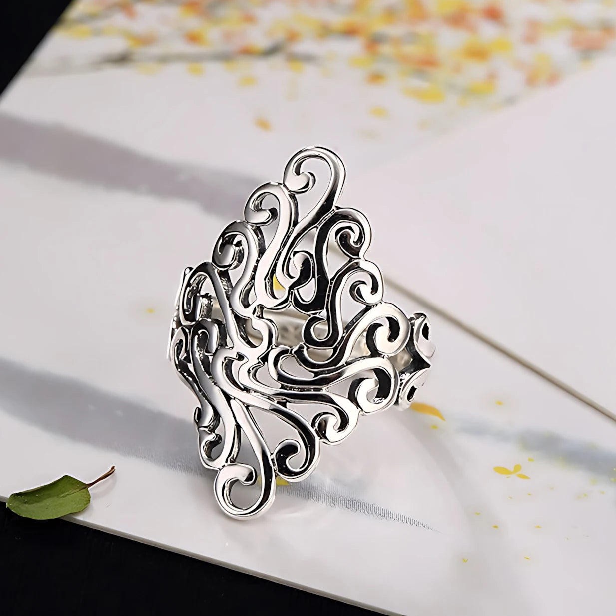 Sam Panda 925 Sterling Silver Rings For Women Men Fine Jewelry Finger Adjustable Open Wi detail view