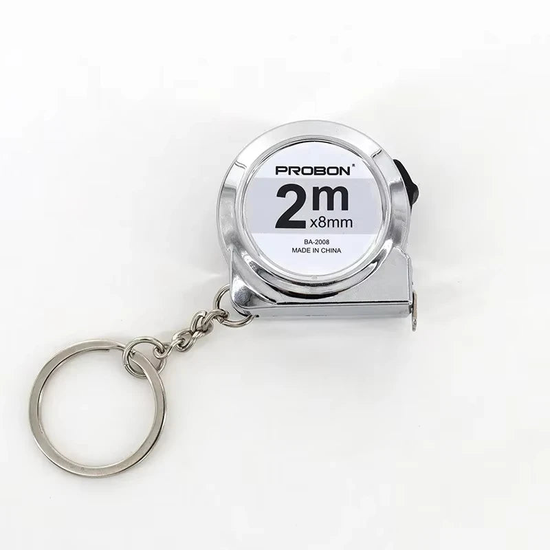 Portable Mini Tape Measure Retractable 2m | Keychain Sewing & Crafting Tool additional angle