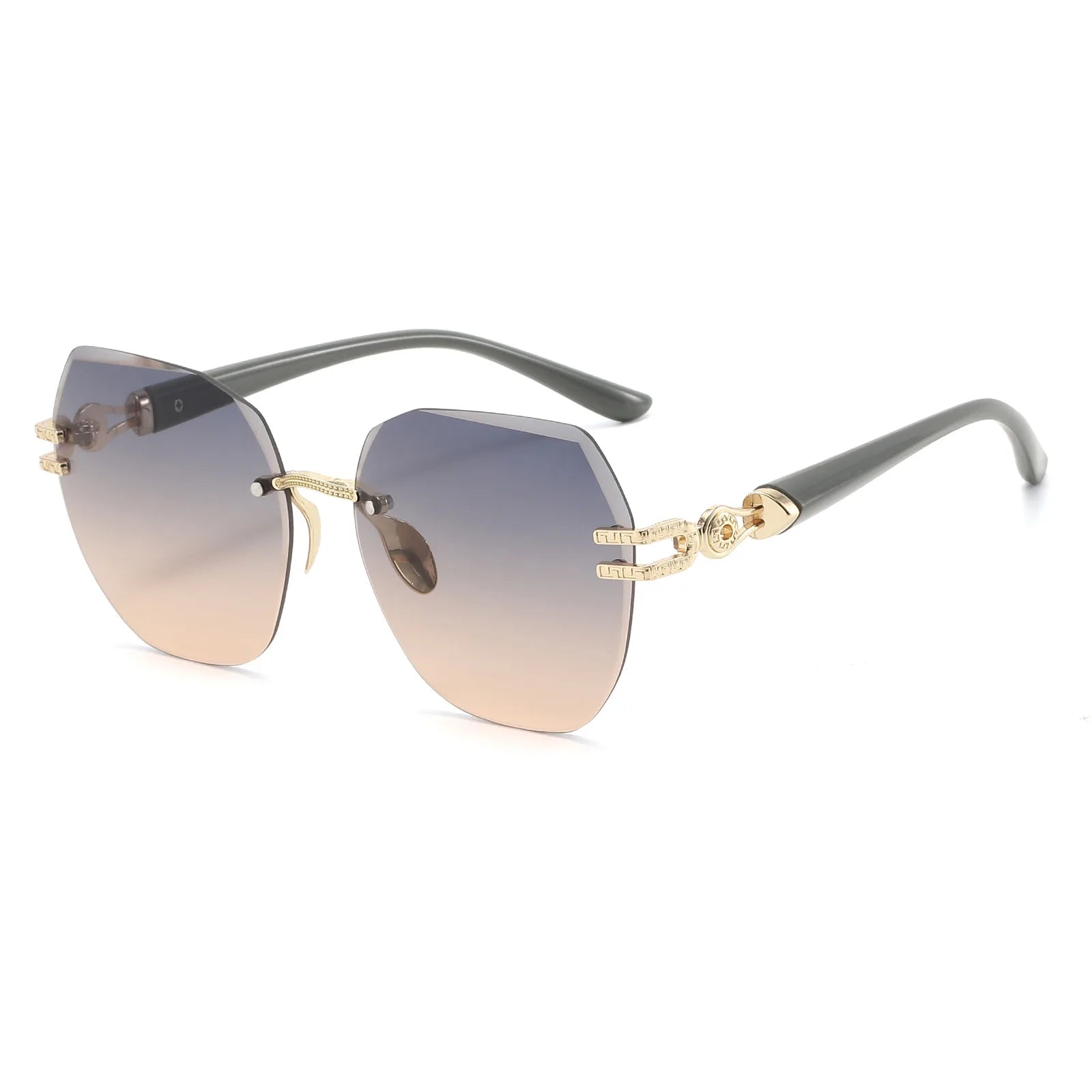 New Model Frameless Sunglasses - Best-selling Large Frame Trendy Street Photography Unframed Sunglasses