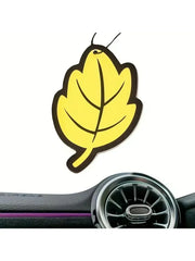 Leaf Shape Paper Car Air Freshener Hanging Vanilla close-up view