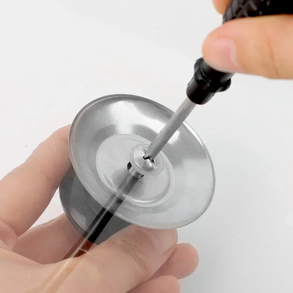 4 Pieces Universal Pot Lid Handle Knob Covers | Black and Silver Cookware Handles detail view