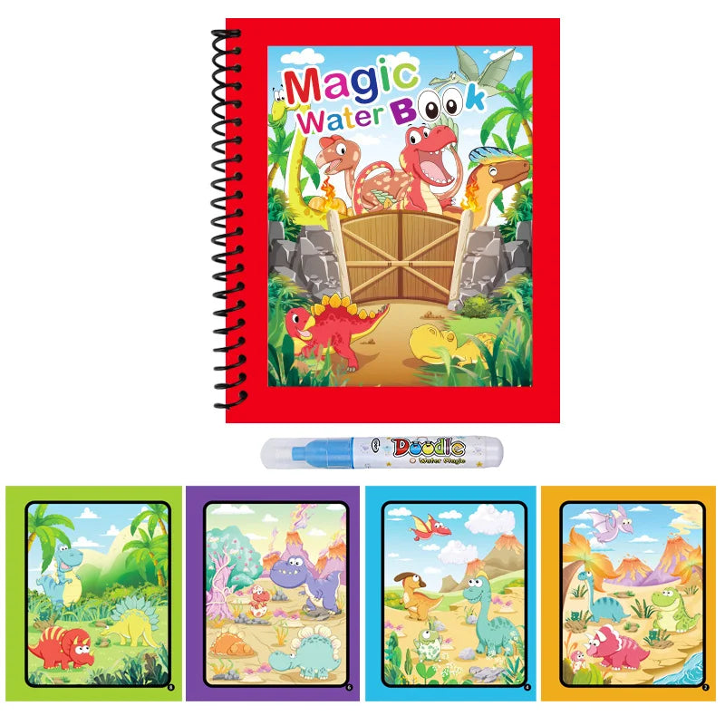 1pcs Kids Graffiti Picture Book With Refillable Water Pen Magic Water Painting Book S lifestyle view
