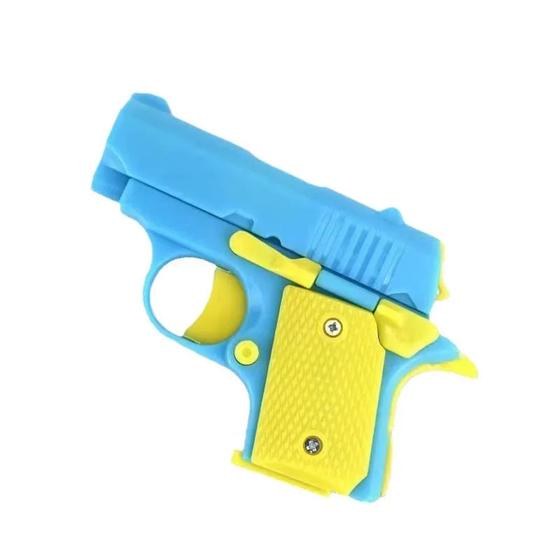 Stress Relief Pistol Toy | Mini Manual Burst Fidget Gun detail view